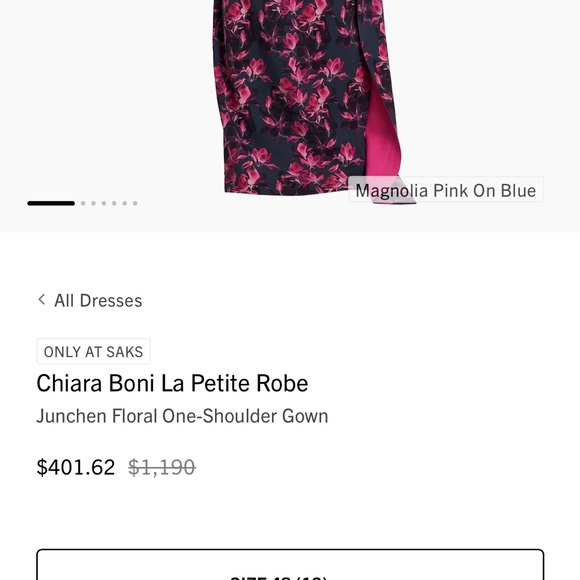 Wedding Guest/Mother of Bride/Groom. Saks 5th Ave exclusive. Navy/fuschia. Sz 10 - Picture 6 of 9